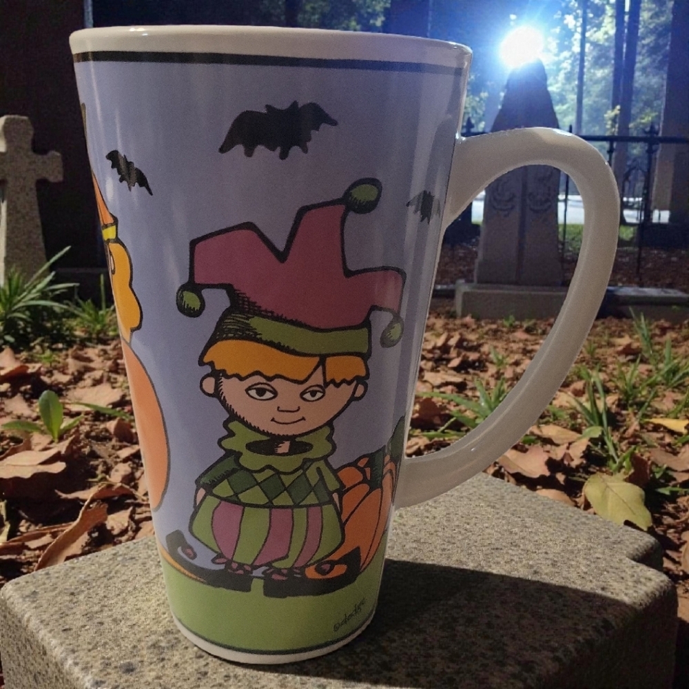 Vtg Ursula Dodge Signature Housewares Goblins Stonewear Halloween Coffee Mug Cup